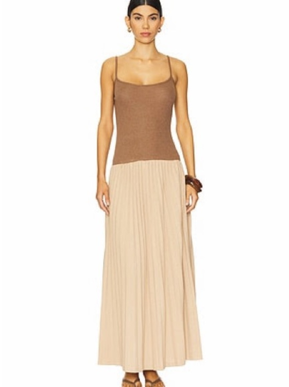 Renaissance maxi dress in chocolate